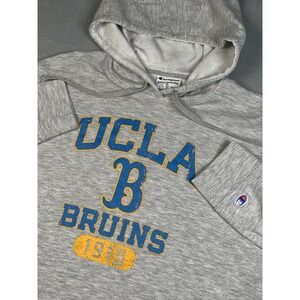 UCLA Bruins NCAA Champion Waffle Fleece Hoodie Grey Logo stretch pouch pocket‎